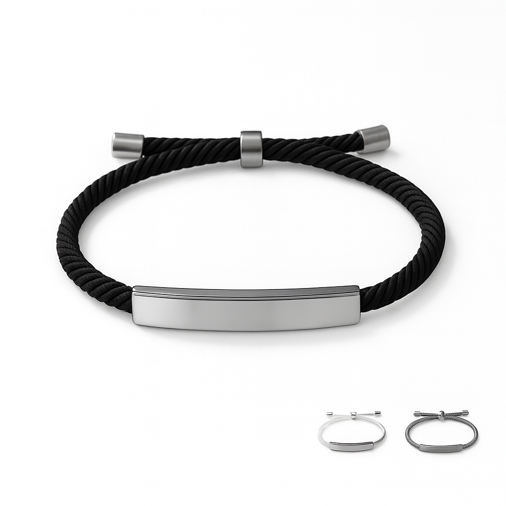 Bracelet Zayel - Acier Inoxydable - Noir, Gris ou Blanc