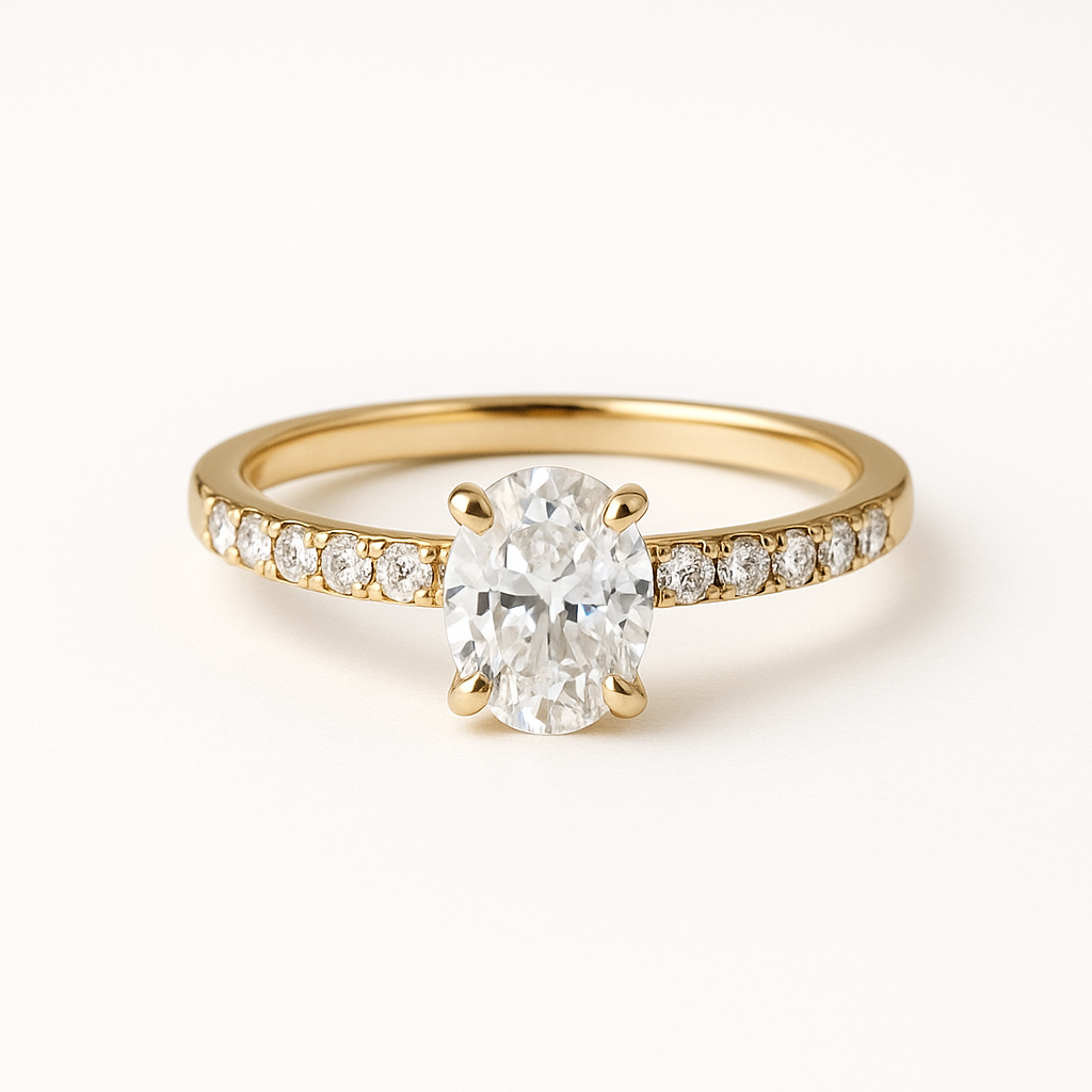 Bague Elya - Acier inoxydable, Plaqué Or 18k - Gravure offerte