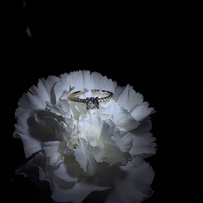 Bague SHAÏNA doré et gravée, Prestina