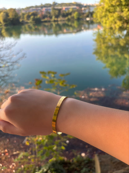 Bracelet Lyior - Acier inoxydable, Plaqué Or 18k - Doré ou Argenté