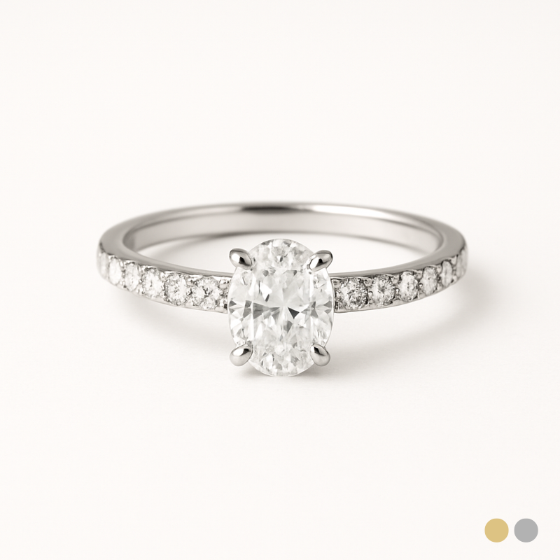 Bague Elya - Acier inoxydable, Plaqué Or 18k - Gravure offerte