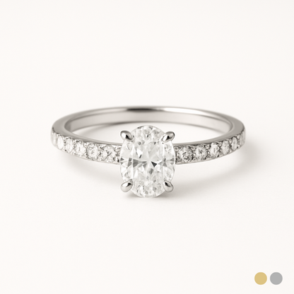 Bague Elya - Acier inoxydable, Plaqué Or 18k - Gravure offerte