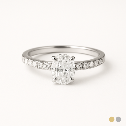 Bague Elya - Acier inoxydable, Plaqué Or 18k - Gravure offerte