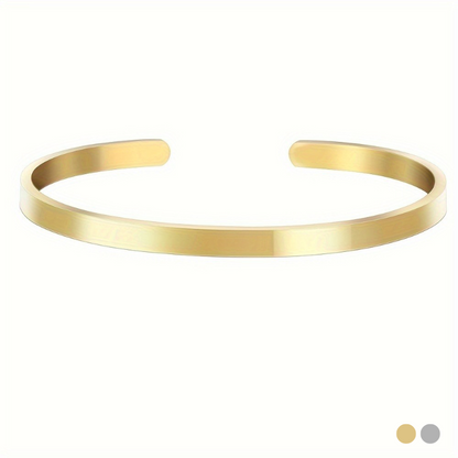 Bracelet Lyior - Acier inoxydable, Plaqué Or 18k - Doré ou Argenté